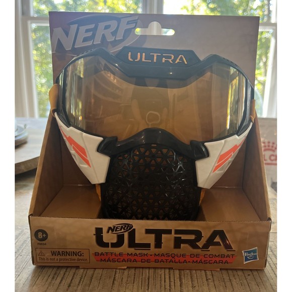 NERF Ultra Battle Mask Adjustable Head Strap Breathable Design Padded Amber Lens - Picture 1 of 4
